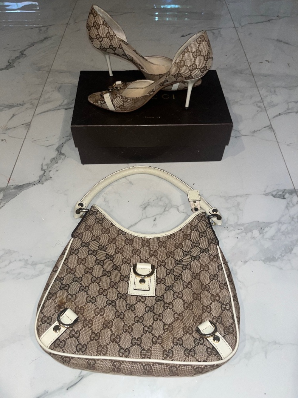 Gucci Vintage Horsebit Hobo bag & Heel Set